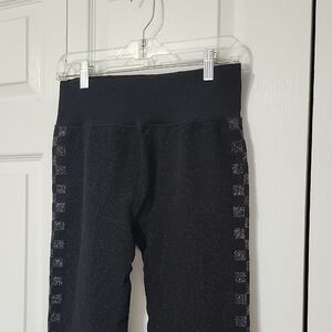 PINK Victoria's Secret Black Sparkle Leggings